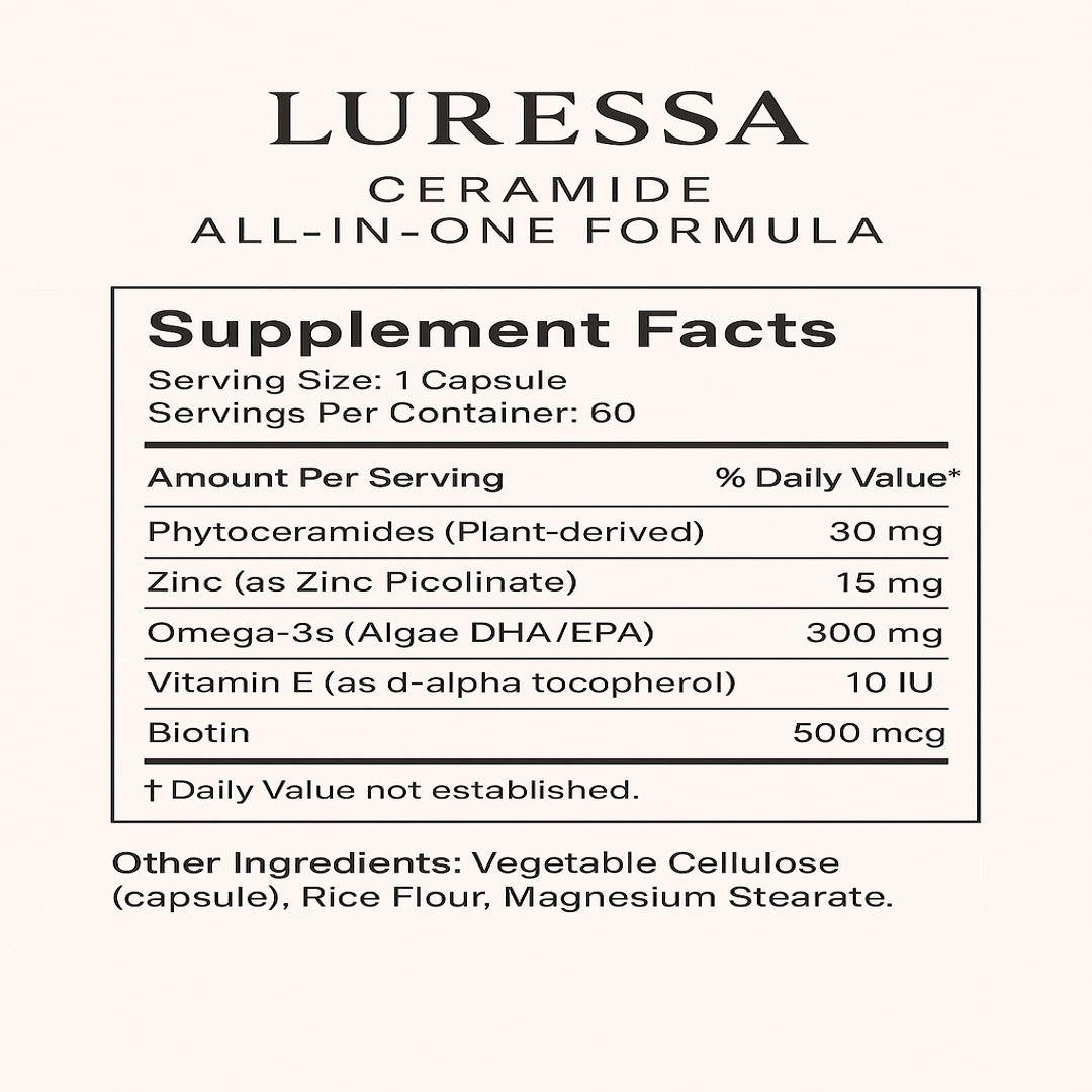 Ceramide All-In-One Glow Supplement- 60 Capsules