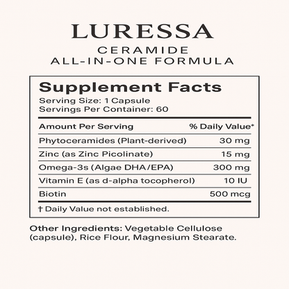 Ceramide All-In-One Glow Supplement- 60 Capsules